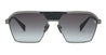 Ottica Mondello Roma - Balmain - BPS-177B-60 - SERGEANT - BLACK RHODIUM / LEATHER BLACK - acetate, titanium  - shape Navigator - black, silver - EYEWEAR - SUNGLASSES - Unisex,Uomo,Donna,Women,Men - lens Gradient grey - Made In Japan