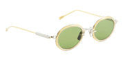 Ottica Mondello Roma - Sato - Acamar-II-P-YG-1 - ACAMAR II - Platinum / yellow gold - Titanium - shape Oval - silver, gold - EYEWEAR - SUNGLASSES - Unisex,Uomo,Donna,Women,Men - lens Green - Made In Japan