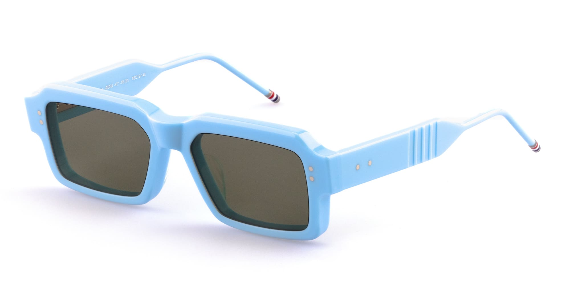 Ottica Mondello Roma - Thom Browne - UES924A-G0002-451-56 - RECTANGULAR - LIGHT BLUE - Acetate - shape Rectangular - blue - EYEWEAR - SUNGLASSES - Unisex,Uomo,Donna,Women,Men - lens Brown - Made In Japan
