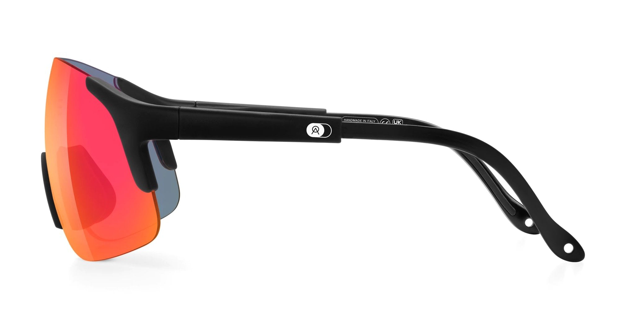Ottica Mondello Roma - Alba Optics - 8050054518503 - JUMBO - BLACK / VZUM F-LENS FIRE - Tr90 - shape Mask - Black - EYEWEAR - SUNGLASSES - Unisex,Uomo,Donna,Women,Men - lens red - Made In Italy