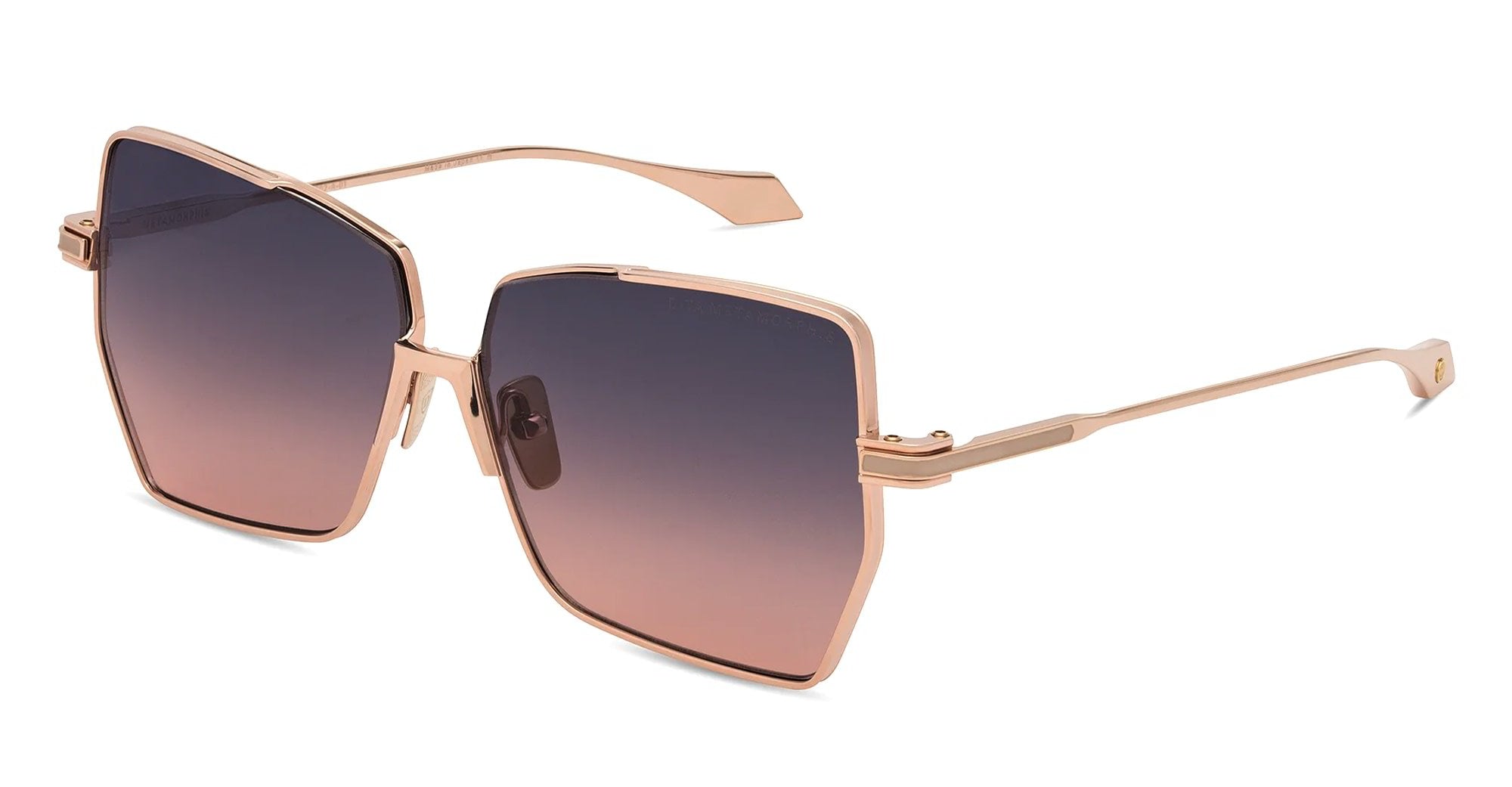  GREY GRADIENT LENS - Titanium - shape Butterfly - Gold - EYEWEAR - SUNGLASSES - Donna,Women - lens Gradient grey - Made In Japan