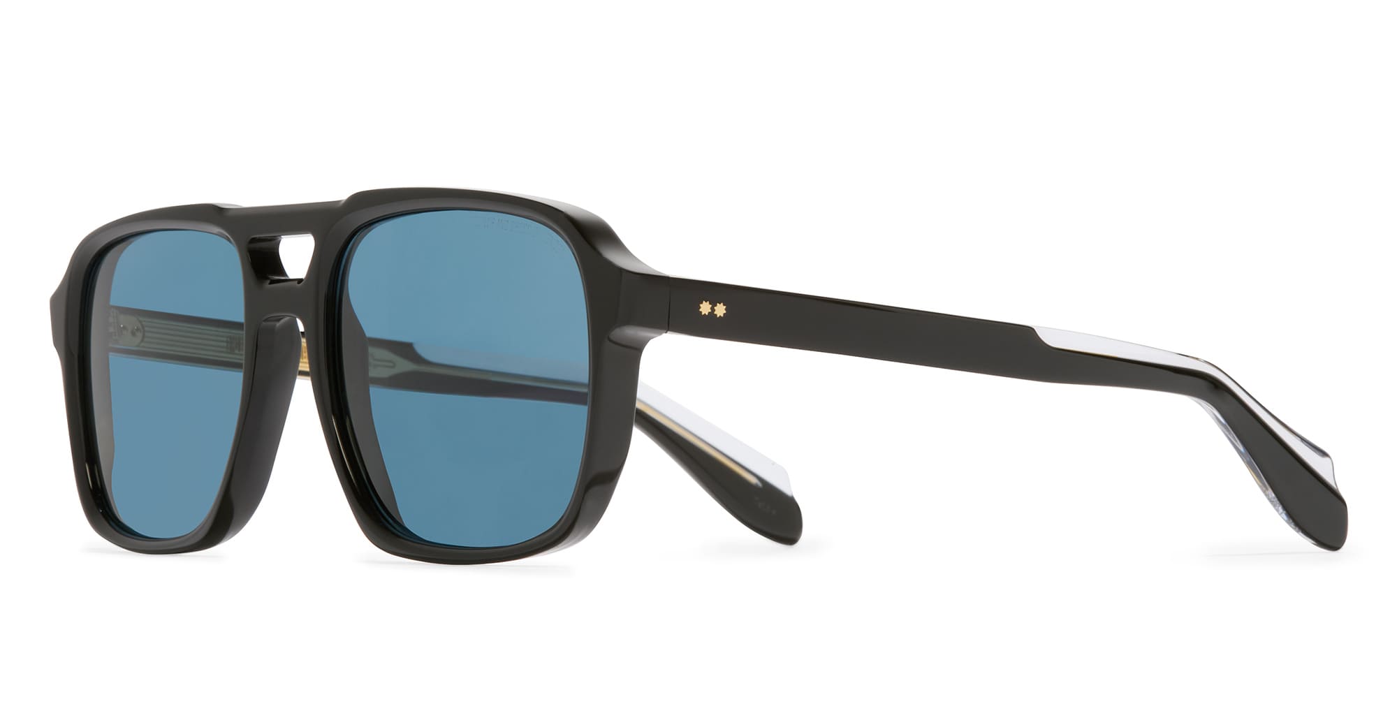  BLACK POLARIZED - Acetate - shape Aviator - Black - EYEWEAR - SUNGLASSES - Unisex,Uomo,Donna,Women,Men - lens Blue - Made In Italy