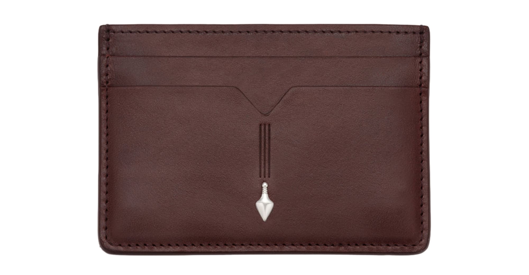 Ottica Mondello Roma - Jacques Marie Mage - J-LWL-THE-2441VGT-OS - THEODORE CARD HOLDER - BORDEAUX - Leather - shape Squared - burgundy - ACCESSORI - ACCESSORIES - Uomo,Men - lens aqua blue - Made In Japan