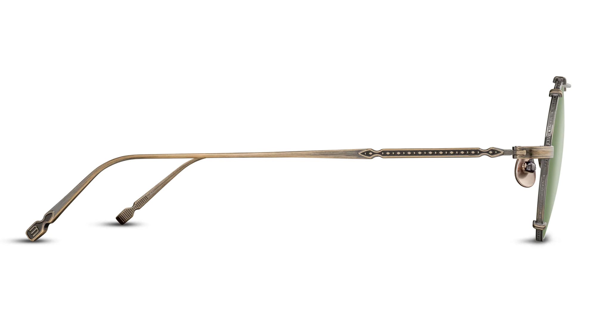 SAGE GREEN LENS - Titanium - shape Round - Gold - EYEWEAR - EYEGLASSES - Unisex,Uomo,Donna,Women,Men - lens Green - Made In Japan
