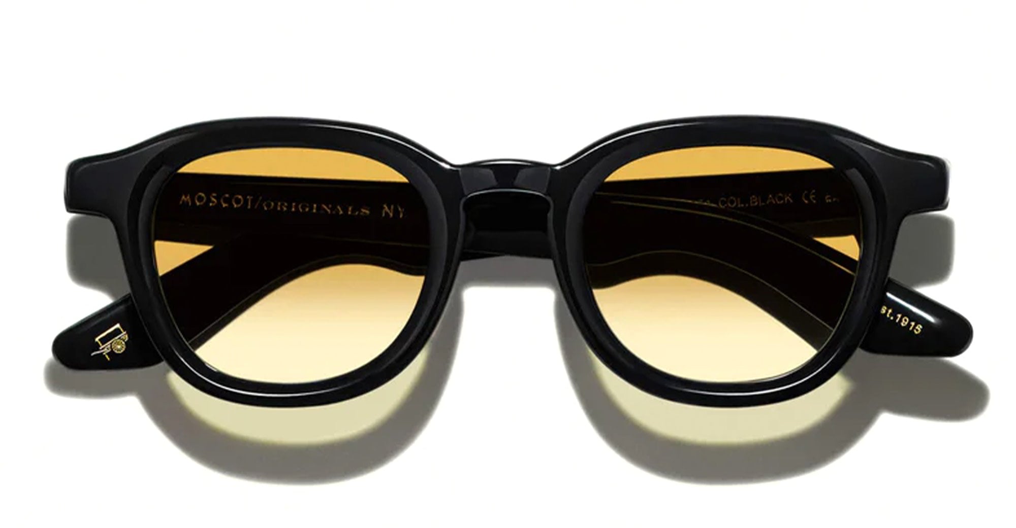 メガネ・老眼鏡 MOSCOT DAHVEN BLACK 47 Moscot Dahven (47) - black / custom chestnut fade lens – Mondello 1962