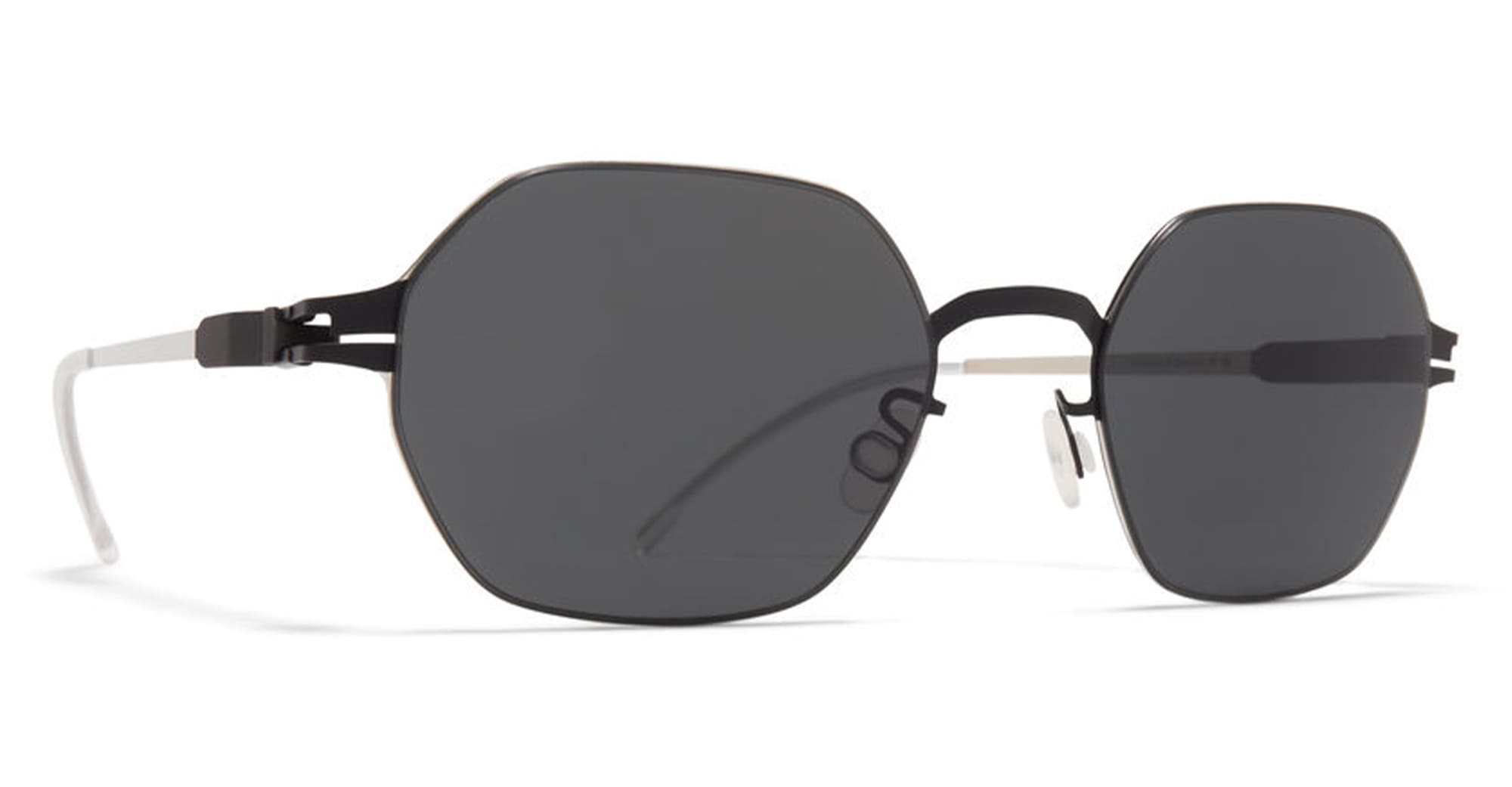 Ottica Mondello Roma - Mykita - 10091525 - HAMISH - BLACK / SILVER - stainless steel - shape Hexagonal - black, silver - EYEWEAR - SUNGLASSES - Unisex,Uomo,Donna,Women,Men - lens Grey - Made In Germany