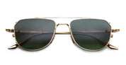 Ottica Mondello Roma - Jacques Marie Mage - JMMCEN-12M - CENDRAS - MUSKET - Titanium - shape Pilot - Gold - EYEWEAR - SUNGLASSES - Unisex,Uomo,Donna,Women,Men - lens Green - Made In Japan