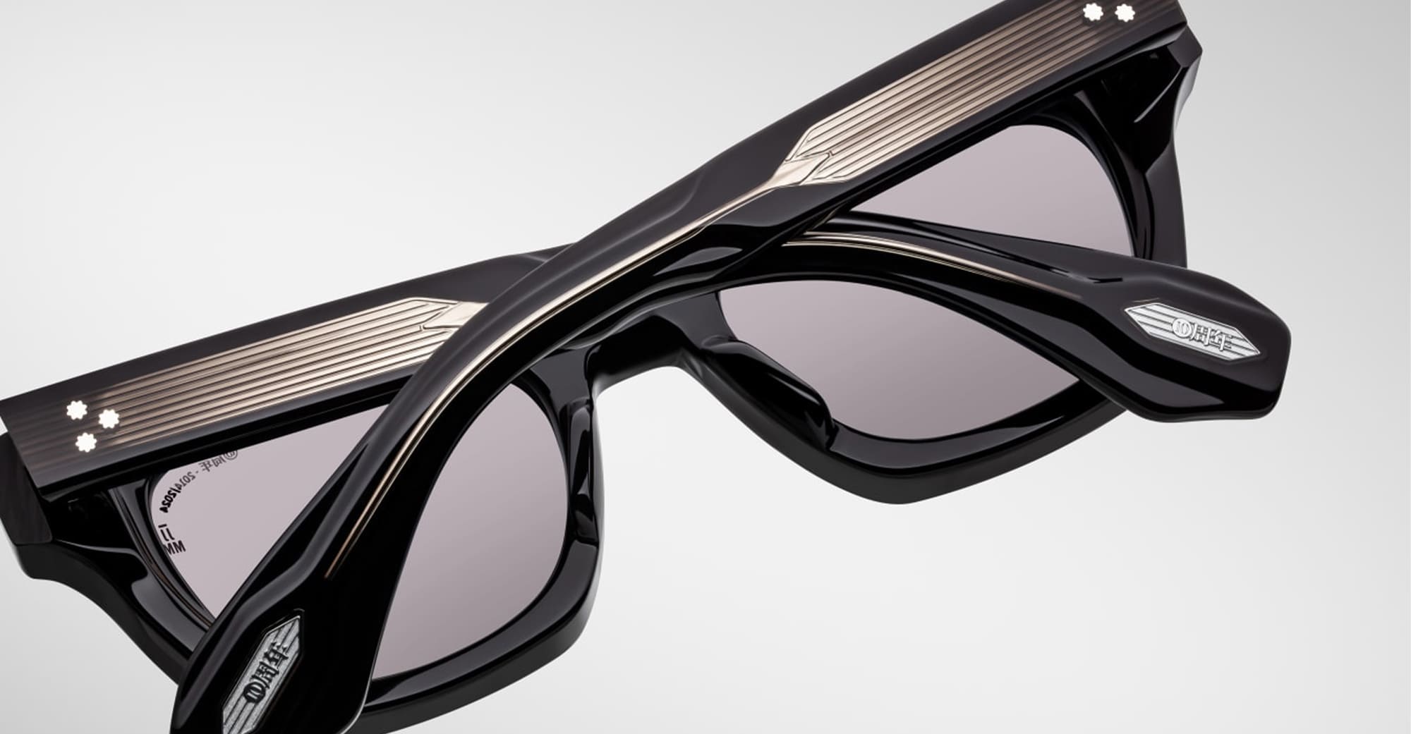 Ottica Mondello Roma - Jacques Marie Mage - JMMDE-10Y1 - DECADE COLLECTION: DEALAN - DECADE - Acetate - shape Squared - Black - EYEWEAR - SUNGLASSES - Uomo,Men - lens Gradient grey - Made In Japan