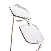 Ottica Mondello Roma - Kuboraum - KRSH68SI0000004G - MASK H68 SI - SILVER - Metal - shape Squared - Silver - EYEWEAR - SUNGLASSES - Unisex,Uomo,Donna,Women,Men - lens Grey - Made In Italy