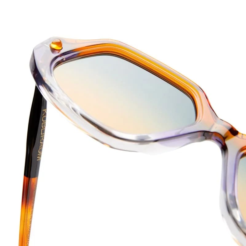 Ottica Mondello Roma - Kuboraum - KRSP20GRO00000GO - MASK P20 GRO - GROOVY - Acetate - shape Squared - transparent red, brown, purple - EYEWEAR - SUNGLASSES - Donna,Women - lens Gradient green - Made In Italy