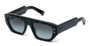 Ottica Mondello Roma - Balmain - BPS-176B-54 - B-ARMY II - LEATHER BLACK / BLACK RHODIUM - Acetate - shape Rectangular - Black - EYEWEAR - SUNGLASSES - Unisex,Uomo,Donna,Women,Men - lens Gradient grey - Made In Japan