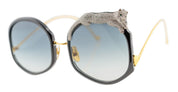 Ottica Mondello Roma - Anna-Karin Karlsson - S201-4801 - ROSE ET LE REVE - Ice Crystal - Titanium - shape Octgonal - Black, gold - EYEWEAR - SUNGLASSES - Donna,Women - lens Gradient grey - Made In Japan