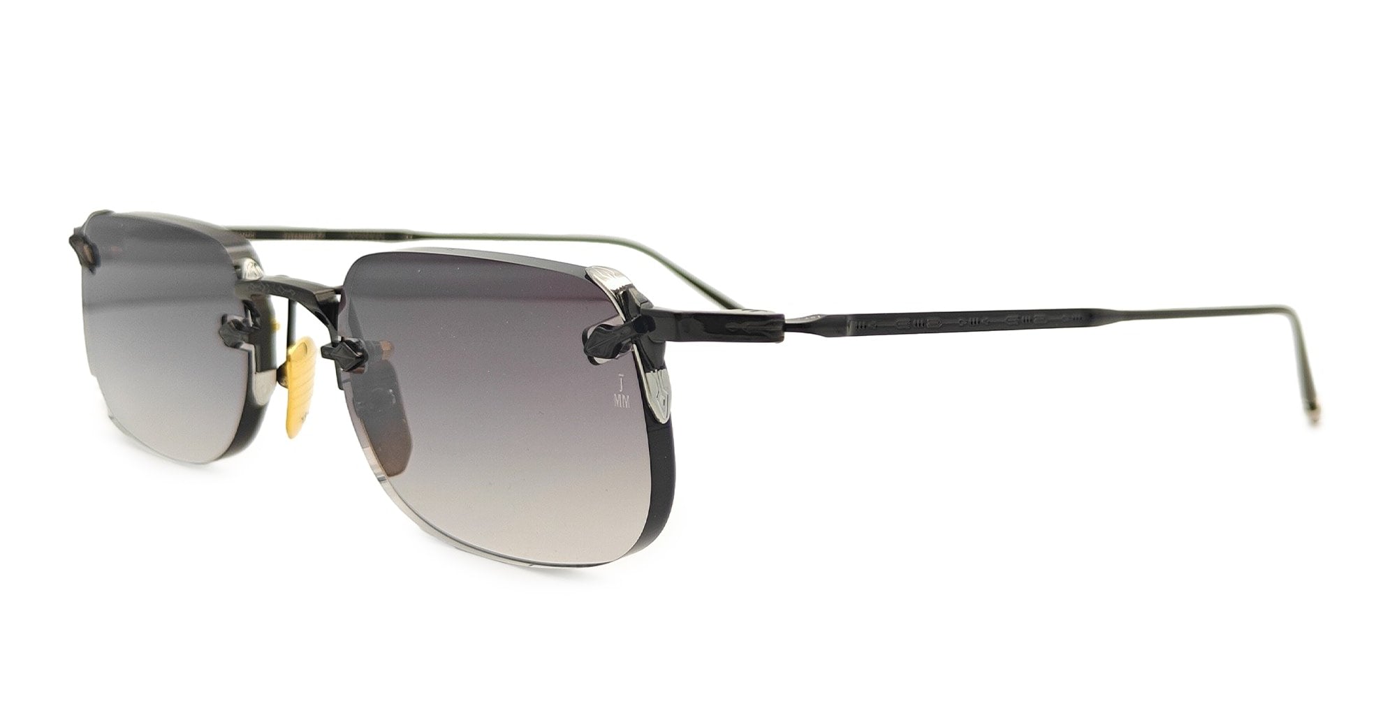 Ottica Mondello Roma - Jacques Marie Mage - JMMFD-88 - FONDA - BLACK - Titanium - shape Rectangular - Black - EYEWEAR - SUNGLASSES - Unisex,Uomo,Donna,Women,Men - lens Gradient grey - Made In Japan