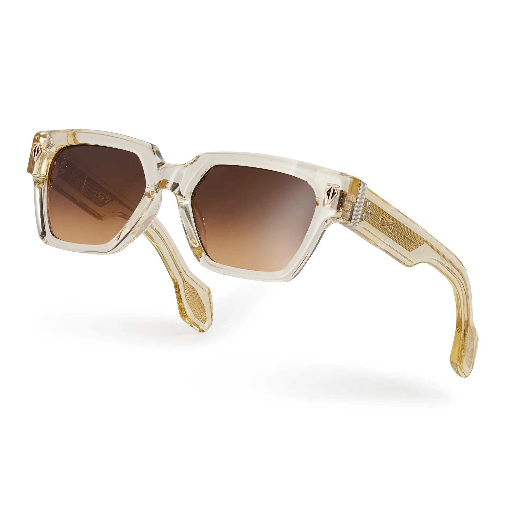 Ottica Mondello Roma - T HENRI - UAC - UTOPIA - CHAMPAGNE - Acetate - shape Squared - Champagne - EYEWEAR - SUNGLASSES - Unisex,Uomo,Donna,Women,Men - lens Gradient brown - Made In Japan