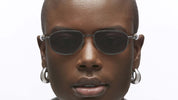 Ottica Mondello Roma - Kuboraum - KRSJ71RH0000004Y - MASK J71 RH - RUTHENIUM - Metal - shape Oval - Ruthenium - EYEWEAR - SUNGLASSES - Unisex,Uomo,Donna,Women,Men - lens Grey - Made In Italy
