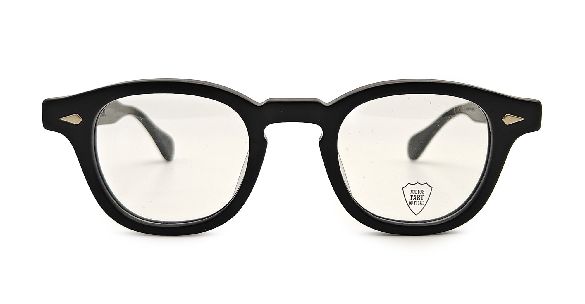 Ottica Mondello Roma - Julius Tart - 07-JTPL-102A-99 - AR 46X24 - BLACK / GARA MATTE FINISH RX - Acetate - shape Round - Black - EYEWEAR - EYEGLASSES - Unisex,Uomo,Donna,Women,Men - lens Clear - Made In Japan