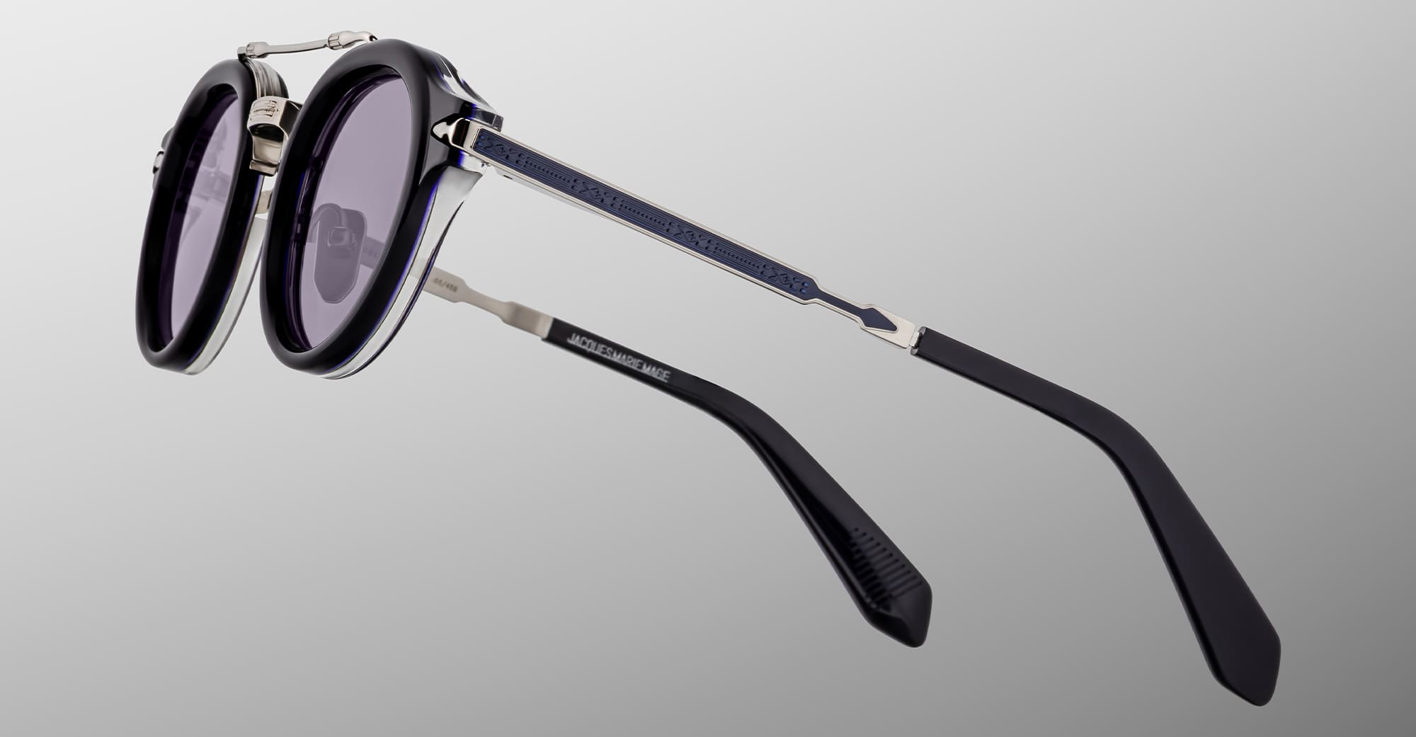 Ottica Mondello Roma - Jacques Marie Mage - JMMDG-18U - DELAGE - HUDSON - Acetate, titanium - shape Round - blue - EYEWEAR - SUNGLASSES - Unisex,Uomo,Donna,Women,Men - lens Blue - Made In Japan