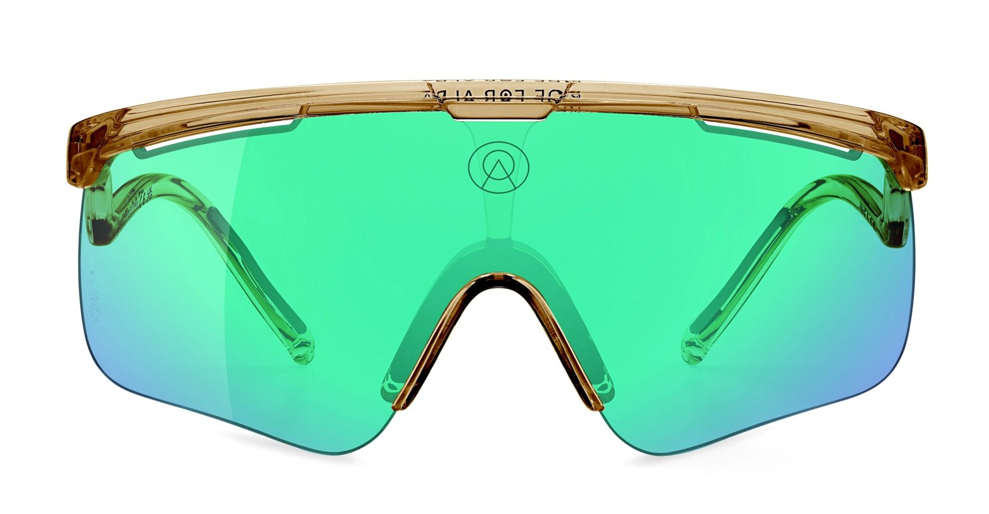  VZUM F-LENS BTL - Tr90 - shape Mask - brown - EYEWEAR - SUNGLASSES - Unisex,Uomo,Donna,Women,Men - lens blue green - Made In Italy