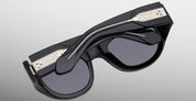 Ottica Mondello Roma - Jacques Marie Mage - JMMLY-I1 - CLYDE 2.0 - GRISAILLE - Acetate - shape Oval - Black - EYEWEAR - SUNGLASSES - Unisex,Uomo,Donna,Women,Men - lens Grey - Made In Japan