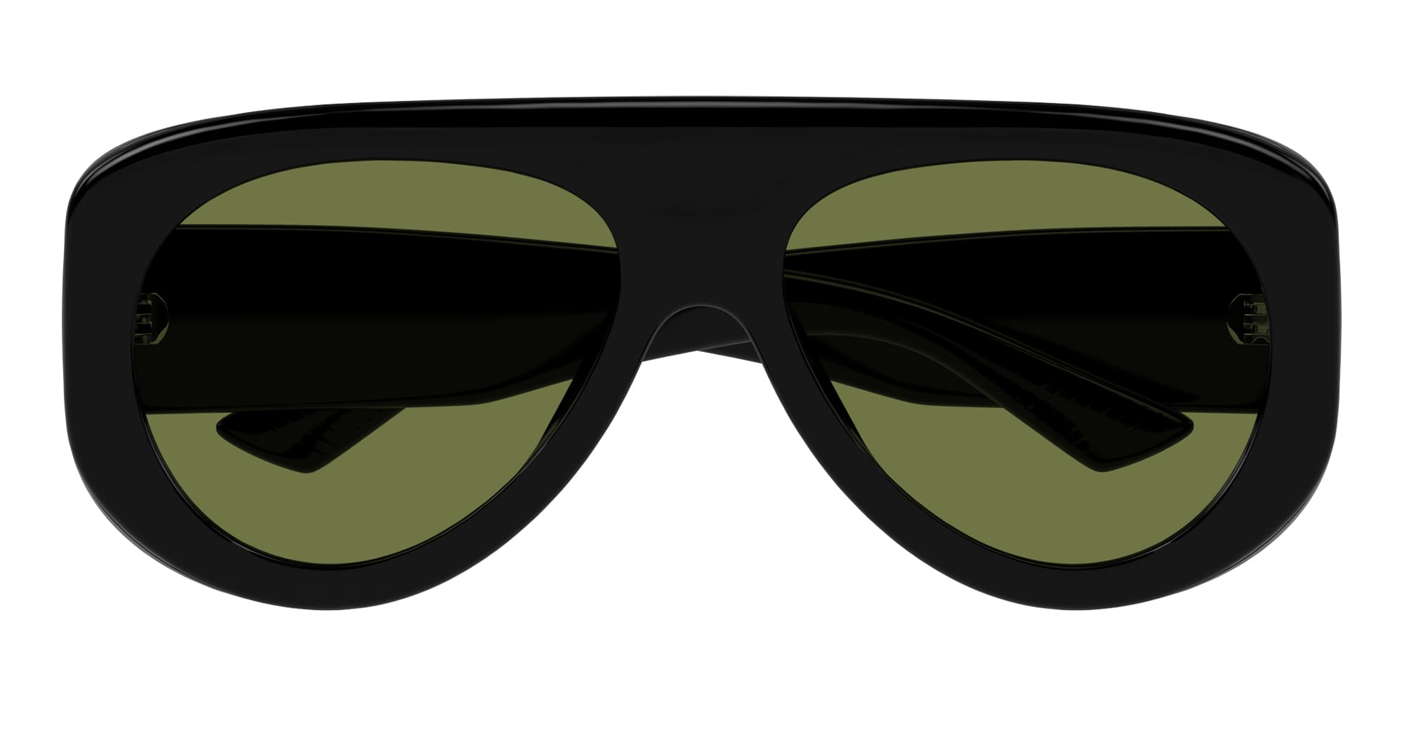 Ottica Mondello Roma - Bottega Veneta - BV1362S-006 - BV1362S-006 - BLACK / GREEN LENS - nylon - shape Pilot - Black - EYEWEAR - SUNGLASSES - Unisex,Uomo,Donna,Women,Men - lens Green - Made In Japan