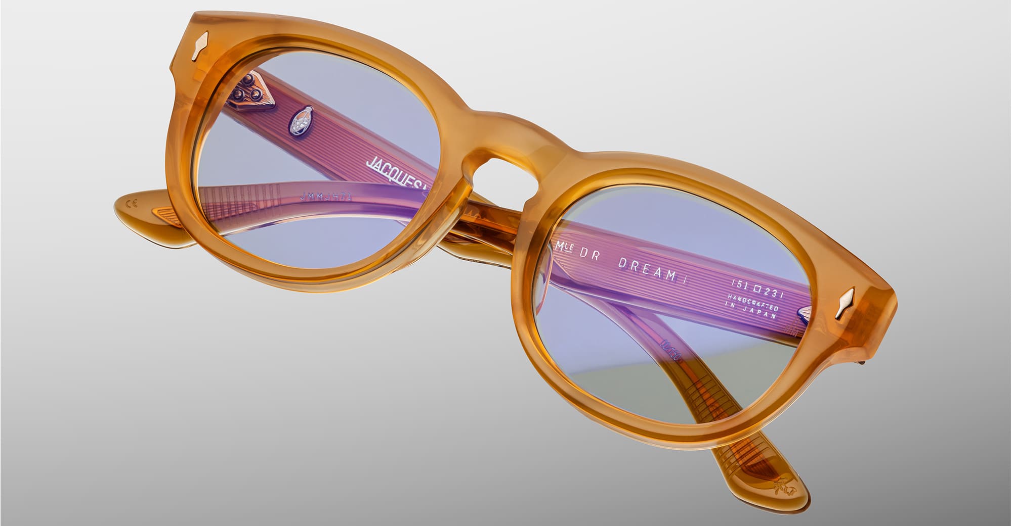 Ottica Mondello Roma - Jacques Marie Mage - JMMJH-71 - DR. DREAM - MARIGOLD - Acetate - shape Panto - brown - EYEWEAR - SUNGLASSES - Unisex,Uomo,Donna,Women,Men - lens Green - Made In Japan