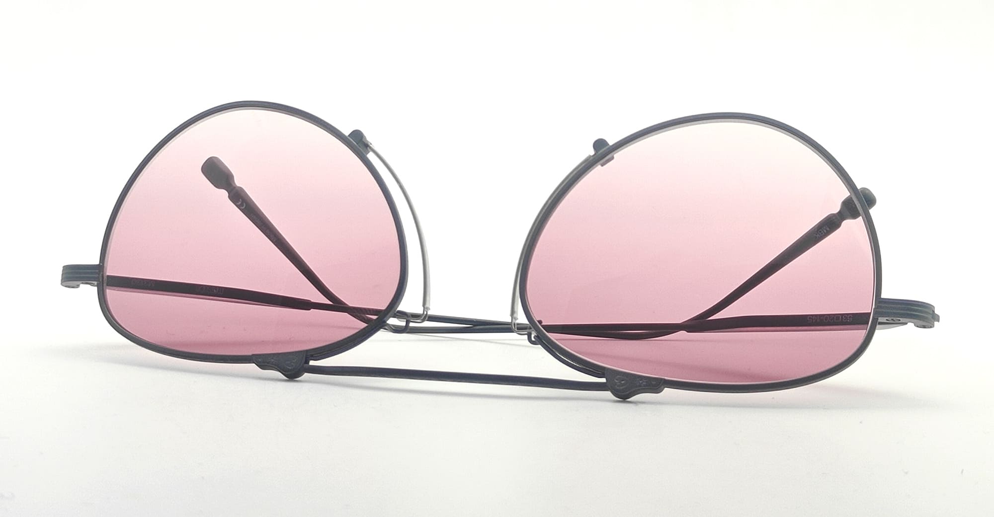 Ottica Mondello Roma - Matsuda - M3130.SG.MBK.53 - M3130 - MATTE BLACK / PINK GRADIENT - Titanium - shape Aviator - Black - EYEWEAR - SUNGLASSES - Donna,Women - lens Gradient pink - Made In Japan