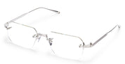 Ottica Mondello Roma - Akoni - AKX-540B-55 - JUNO-FOUR - SHINY SILVER - Titanium - shape Rectangular - Gold - EYEWEAR - EYEGLASSES - Unisex,Uomo,Donna,Women,Men - lens Clear - Made In Japan