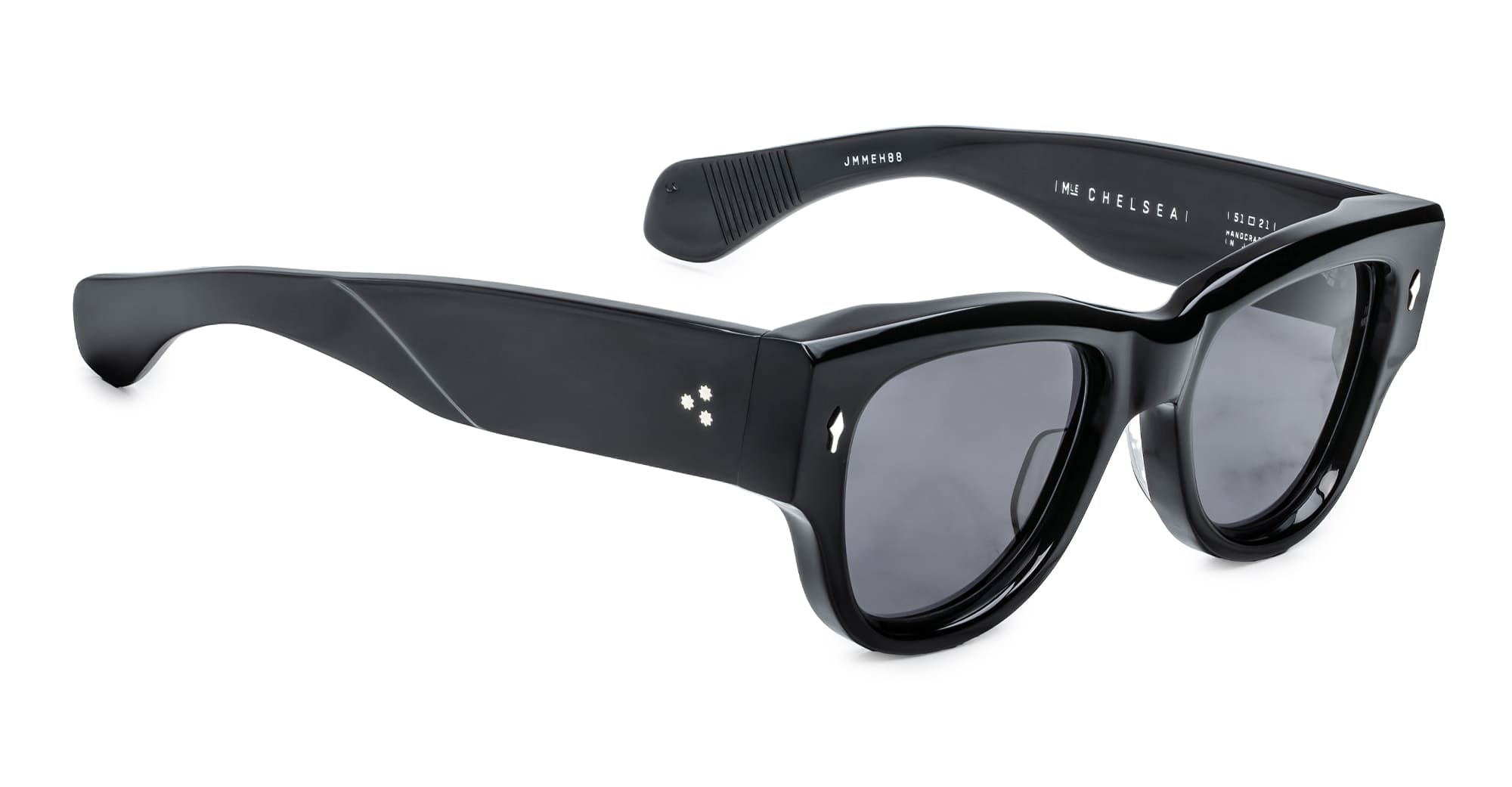 Ottica Mondello Roma - Jacques Marie Mage - JMMEH-88 - CHELSEA - BLACK - Acetate - shape Round - Black - EYEWEAR - SUNGLASSES - Unisex,Uomo,Donna,Women,Men - lens Black - Made In Japan
