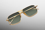 Ottica Mondello Roma - Jacques Marie Mage - JMMER-12M - EARL - MUSKET - Titanium - shape Navigator - Gold - EYEWEAR - SUNGLASSES - Unisex,Uomo,Donna,Women,Men - lens Green - Made In Japan