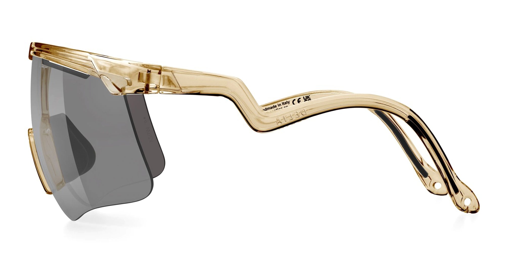 Ottica Mondello Roma - Alba Optics - 8050054517629 - DELTA - SMOKE GLOSSY / VZUM F-LENS CLASSIC - Tr90 - shape Mask - brown - EYEWEAR - SUNGLASSES - Unisex,Uomo,Donna,Women,Men - lens Grey - Made In Italy