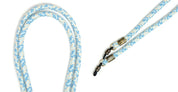 Silk cord - light blue / white