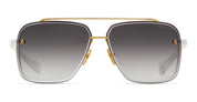 Ottica Mondello Roma - DITA - DTS121-62-07 - MACH-SIX - MATTE WHITE/ YELLOW GOLD - Titanium - shape Aviator - white, gold - EYEWEAR - SUNGLASSES - Unisex,Uomo,Donna,Women,Men - lens Gradient grey - Made In Japan