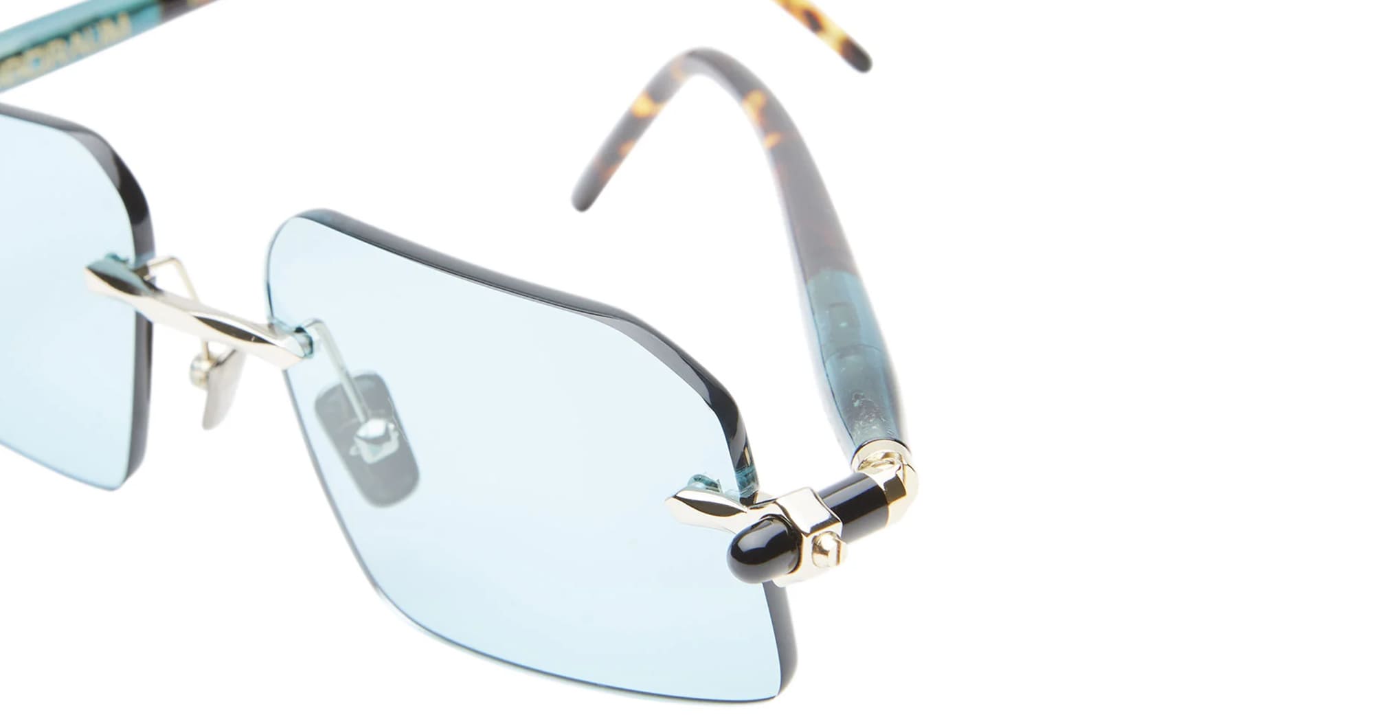 Ottica Mondello Roma - Kuboraum - KRSP64LGGH00004E - MASK P64 LG GH - LIGHT GOLD - Acetate - shape Rectangular - Gold - EYEWEAR - SUNGLASSES - Unisex,Uomo,Donna,Women,Men - lens Blue - Made In Italy