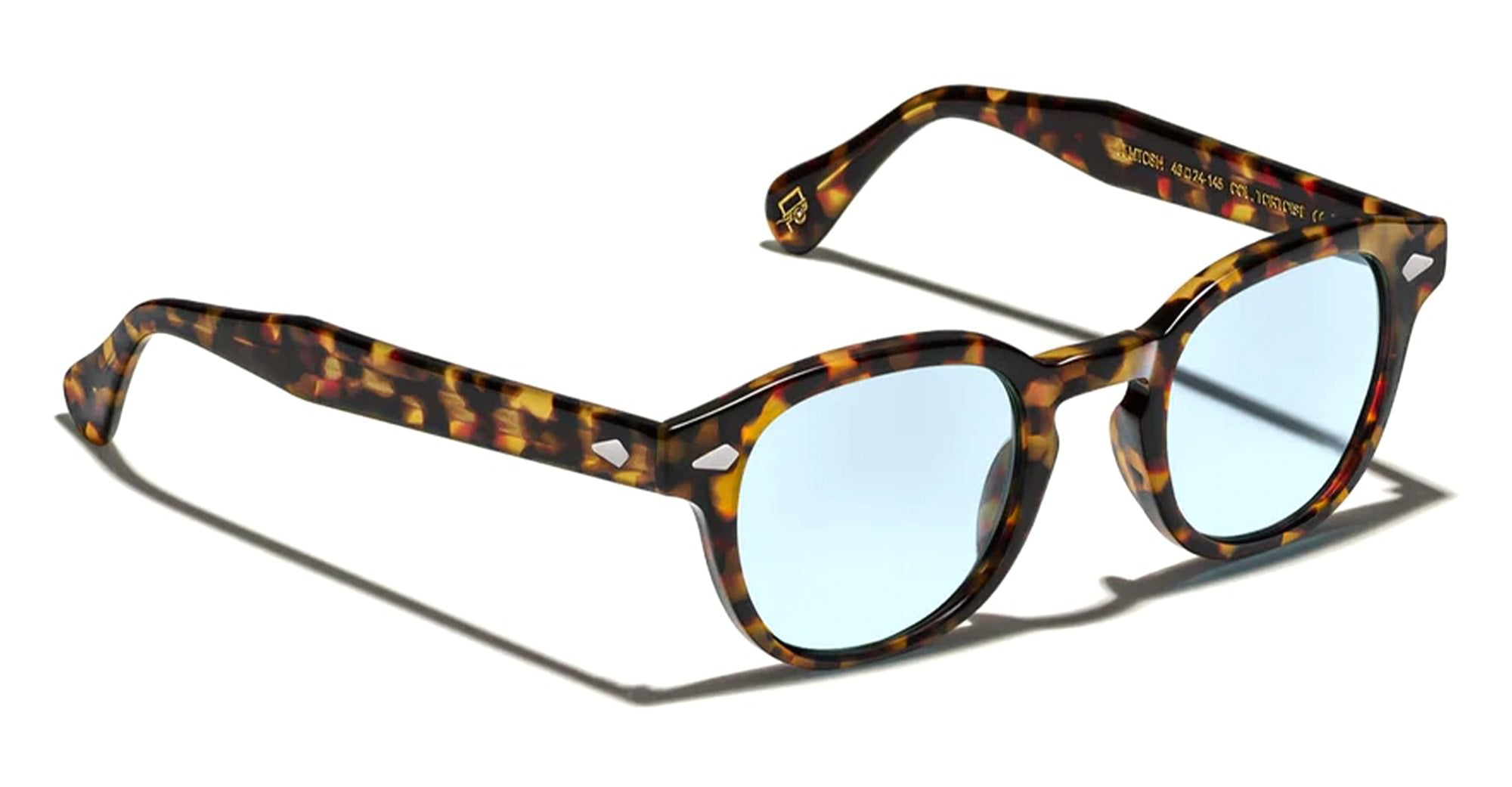 Ottica Mondello Roma - Moscot - OR-LMB2-S46242002-TF - LEMTOSH (46) - TORTOISE / CUSTOM BELAIR BLUE LENS - Acetate - shape Classic - Tortoise - EYEWEAR - SUNGLASSES - Unisex,Uomo,Donna,Women,Men - lens Blue - Made In China