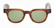 Ottica Mondello Roma - Julius Tart - JTPL-106G-2B-GN-30 - FDR 46X24 - AMBER / GREEN LENS - Acetate - shape Round - Havana - EYEWEAR - SUNGLASSES - Unisex,Uomo,Donna,Women,Men - lens Green - Made In Japan