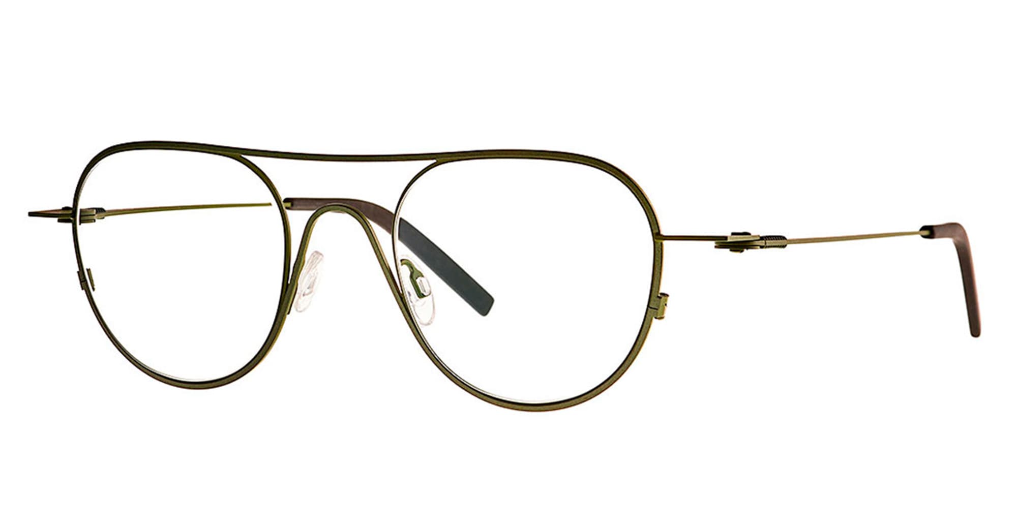  SANREMO GREEN  RX - stainless steel - shape  - green - EYEWEAR - EYEGLASSES - Unisex,Uomo,Donna,Women,Men - lens  - Made In Belgium