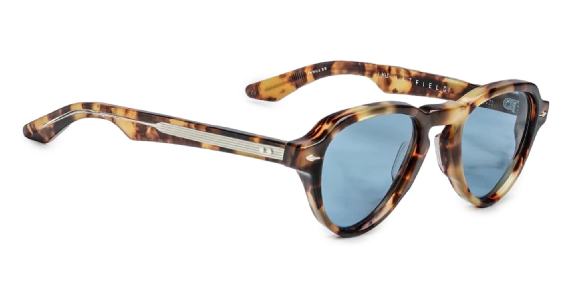 Ottica Mondello Roma - Jacques Marie Mage - JMMHA-8B - HATFIELD - HAVANA 8 - Acetate - shape Aviator - Havana - EYEWEAR - SUNGLASSES - Uomo,Men - lens Blue - Made In Japan