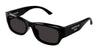 Ottica Mondello Roma - Balenciaga - BB0390SK-001 - BB039SK-001 - BLACK / ASIAN FIT - Recycled acetate - shape Oval - Black - EYEWEAR - SUNGLASSES - Donna,Women - lens Grey - Made In Italy