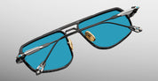 Ottica Mondello Roma - Jacques Marie Mage - JMMKL-88 - LAST FRONTIER VII - KALISPELL - BLACK - Titanium - shape Navigator - Black - EYEWEAR - SUNGLASSES - Unisex,Uomo,Donna,Women,Men - lens Blue - Made In Japan