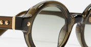 Ottica Mondello Roma - John Dalia - P13-C163-46 - Project 13 (46) - C163 Olive Translucid / Gold - Acetate - shape Round - green, gold - EYEWEAR - SUNGLASSES - Unisex,Uomo,Donna,Women,Men - lens Gradient green - Made In France