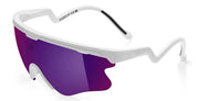 Ottica Mondello Roma - Alba Optics - 8050054514642 - DELTA LEI - WHITE / VZUM PLASMA - Tr90 - shape Mask - White - EYEWEAR - SUNGLASSES - Unisex,Uomo,Donna,Women,Men - lens purple - Made In Italy
