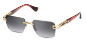 Ottica Mondello Roma - DITA - DTS147-A-04 - META-EVO ONE - YELLOW GOLD / SIENNA BLAZE - Acetate, titanium - shape Rectangular - Gold, brown - EYEWEAR - SUNGLASSES - Uomo,Men - lens Gradient grey - Made In Japan