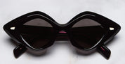 Ottica Mondello Roma - Cutler and Gross - CGSN-9126-48-01 - 9126 - BLACK ON PINK - Acetate - shape Diamond - black, pink - EYEWEAR - SUNGLASSES - Donna,Women - lens Grey - Made In Italy