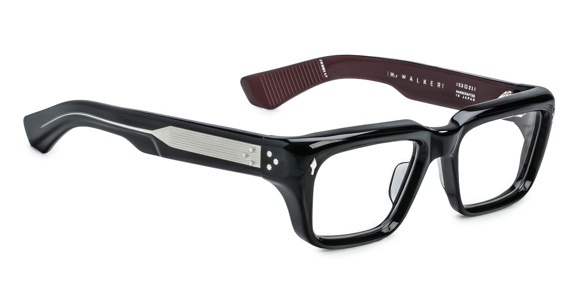 Ottica Mondello Roma - Jacques Marie Mage - JMMWKRX-6P - WALKER - BLOODSTONE RX - Acetate - shape  - black, burgundy - EYEWEAR - SUNGLASSES - Uomo,Men - lens  - Made In Japan