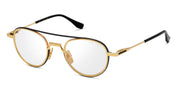 Ottica Mondello Roma - DITA - DTX189-A-01 - ETHYX-  BLACK IRON / YELLOW GOLD RX - titanium, acetate - shape Round - Black, Red - EYEWEAR - EYEGLASSES - Unisex,Uomo,Donna,Women,Men - lens Clear - Made In Japan