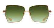 Ottica Mondello Roma - DITA - DTS202-A-02 - METAMORPHOSIS - Brushed White Gold / Dark Green - Titanium - shape Butterfly - Gold - EYEWEAR - SUNGLASSES - Donna,Women - lens Green - Made In Japan