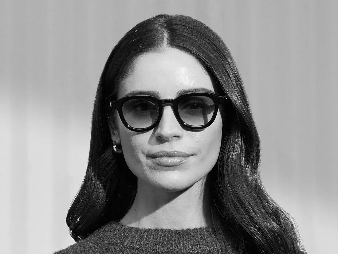 Ottica Mondello Roma - Moscot - OR-DAH-S47240200-TF - DAHVEN  (47) - BLACK / CUSTOM BELAIR BLUE LENS - Acetate - shape Panto - Black - EYEWEAR - SUNGLASSES - Unisex,Uomo,Donna,Women,Men - lens Blue - Made In China