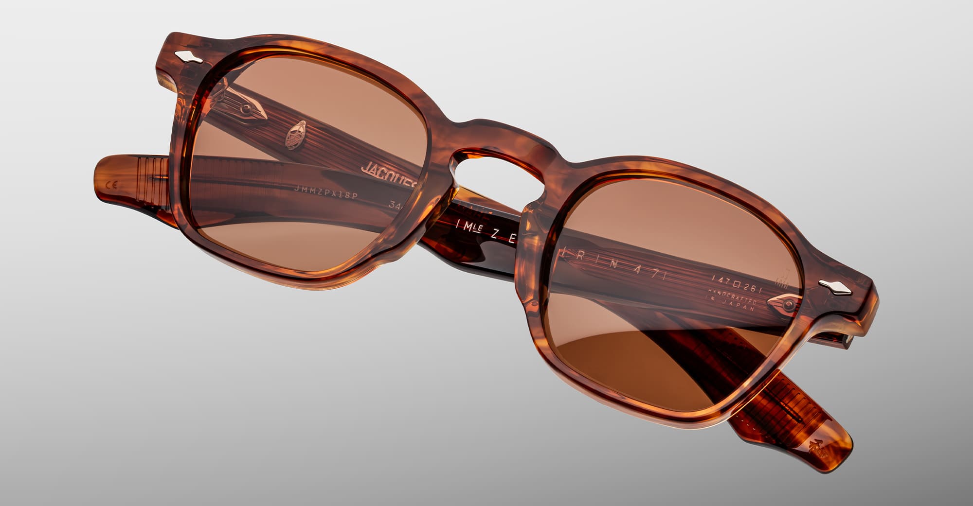 Ottica Mondello Roma - Jacques Marie Mage - JMMZPX-18P - ZEPHIRIN 47 - BOURBON - Acetate - shape Squared - brown - EYEWEAR - SUNGLASSES - Uomo,Men - lens Brown - Made In Japan