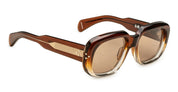 Ottica Mondello Roma - Jacques Marie Mage - JMMKB-9D - KOBO - HICKORY FADE - Acetate - shape Oval - brown - EYEWEAR - SUNGLASSES - Unisex,Uomo,Donna,Women,Men - lens Green - Made In Japan