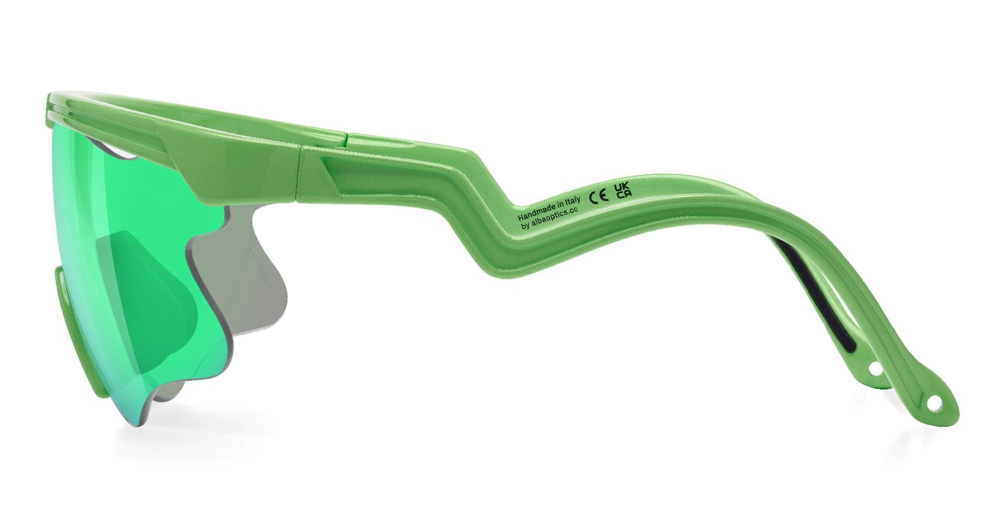 Ottica Mondello Roma - Alba Optics - 8050054517841 - DELTA LEI - PISTACHIO / VZUM F-LENS BTL - Tr90 - shape Mask - green - EYEWEAR - SUNGLASSES - Unisex,Uomo,Donna,Women,Men - lens blue green - Made In Italy